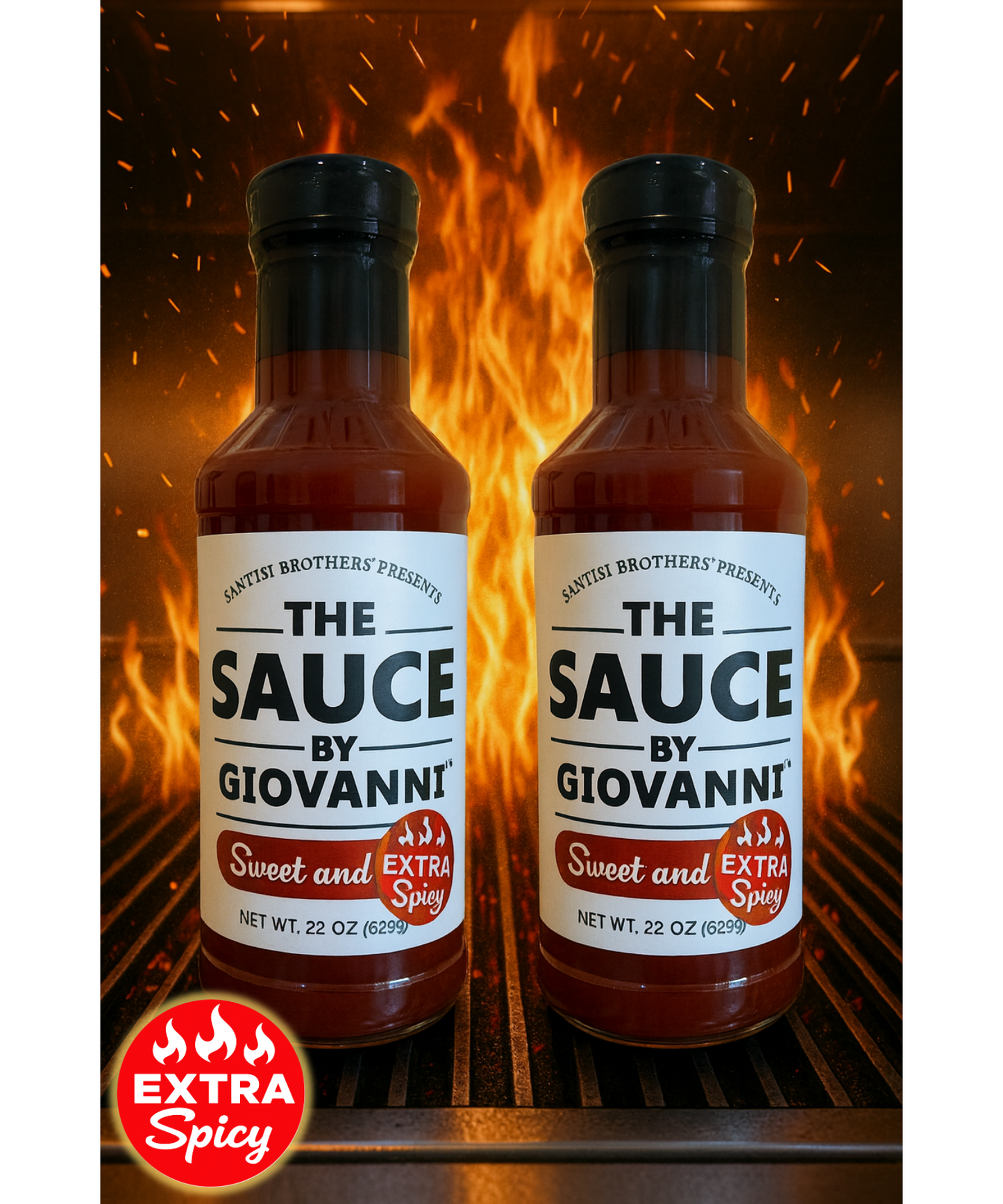 The Sauce by Giovanni EXTRA SPICY - Two Bottle Value Pack 44 oz. (1246g)